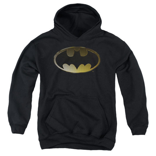 Batman Halftone Bat Kids Youth Hoodie Black