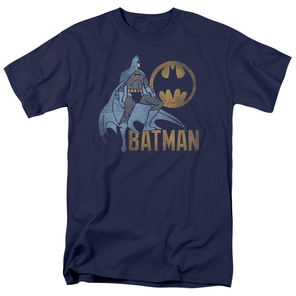 Batman Knight Watch Mens T Shirt Navy Blue