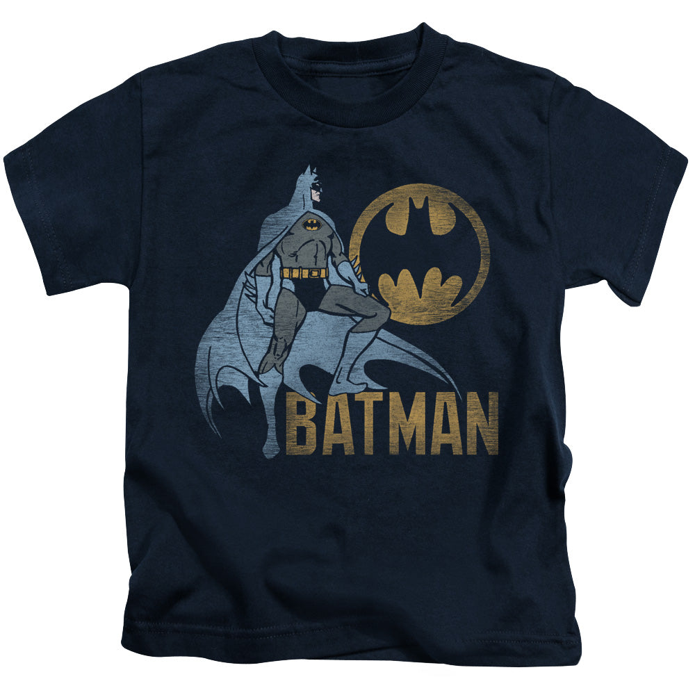 Batman Knight Watch Juvenile Kids Youth T Shirt Navy Blue