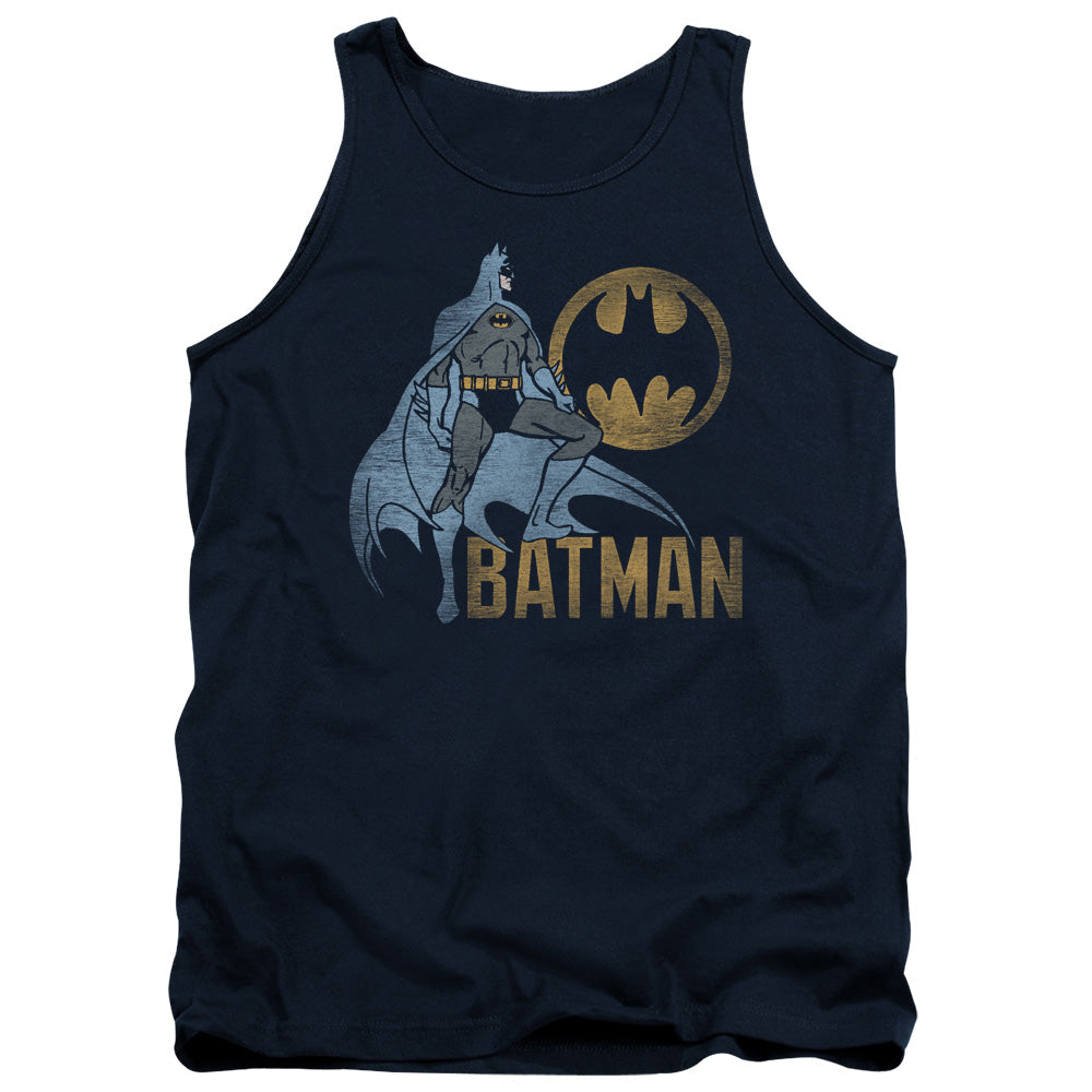 Batman Knight Watch Mens Tank Top Shirt Navy Blue