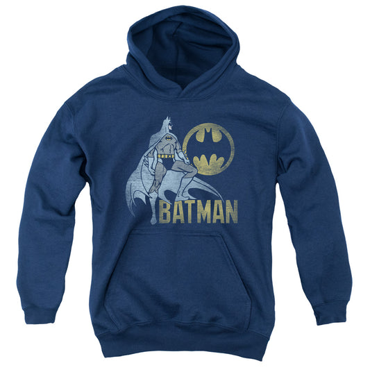 Batman Knight Watch Kids Youth Hoodie Navy Blue