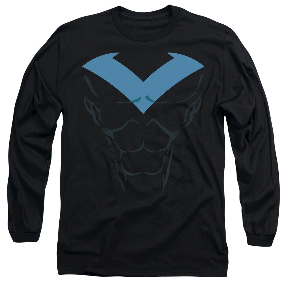 Batman Nightwing Costume Mens Long Sleeve Shirt Black