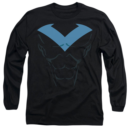 Batman Nightwing Costume Mens Long Sleeve Shirt Black