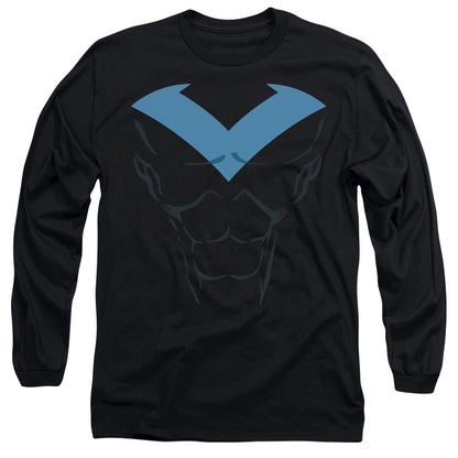 Batman Nightwing Uniform Mens Long Sleeve Shirt Black
