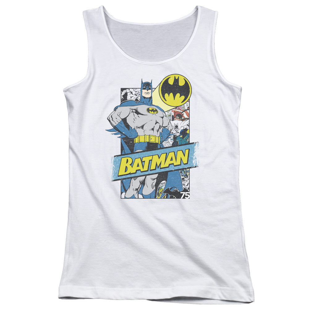 Batman Out Of The Pages Womens Tank Top Shirt White