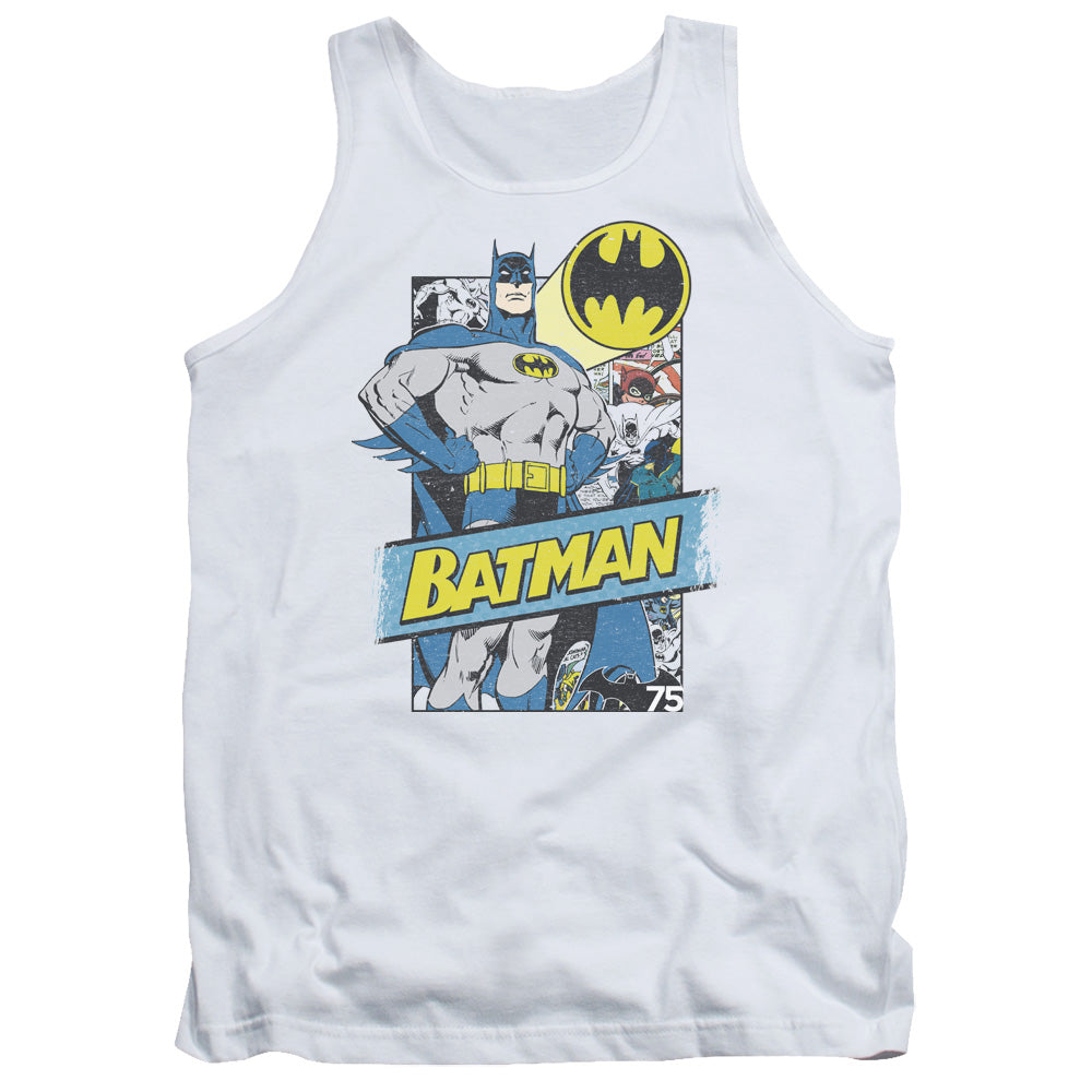 Batman Out Of The Pages Mens Tank Top Shirt White