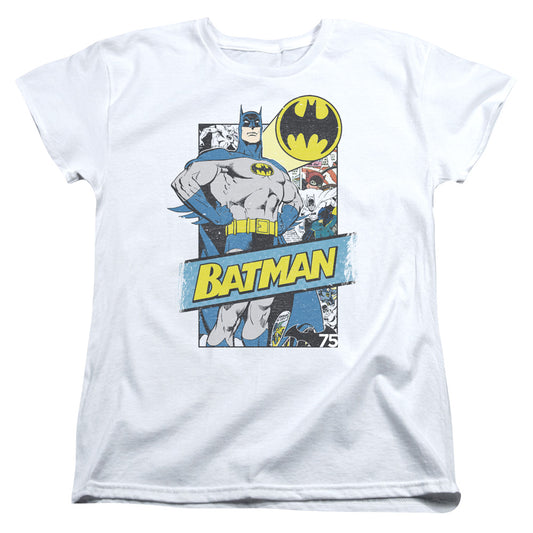 Batman Out Of The Pages Womens T Shirt White