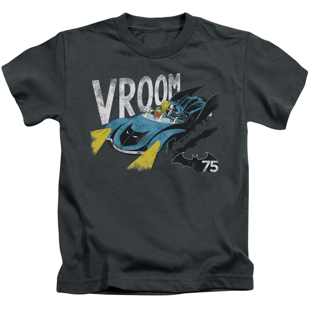 Batman Vroom Juvenile Kids Youth T Shirt Charcoal