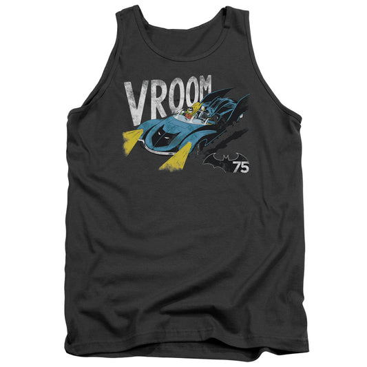 Batman Vroom Mens Tank Top Shirt Charcoal