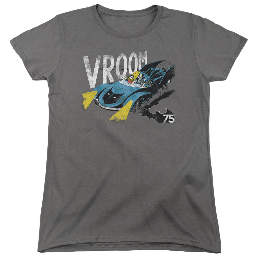Batman Vroom Womens T Shirt Charcoal