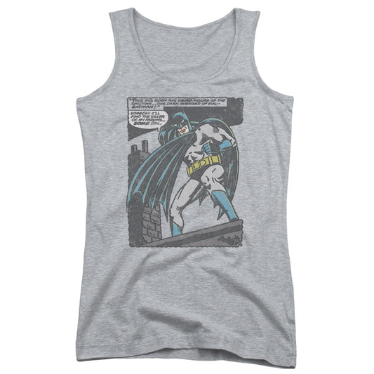 Batman Bat Origins Womens Tank Top Shirt Athletic Heather