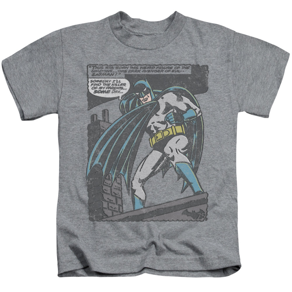 Batman Bat Origins Juvenile Kids Youth T Shirt Athletic Heather