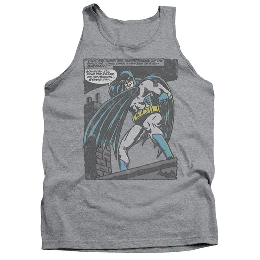 Batman Bat Origins Mens Tank Top Shirt Athletic Heather