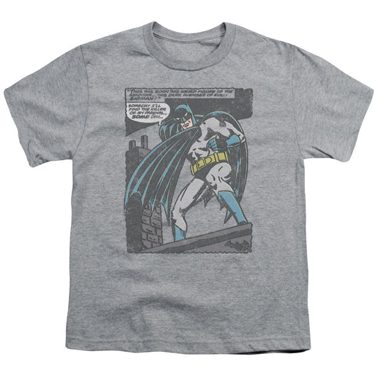Batman Bat Origins Kids Youth T Shirt Athletic Heather