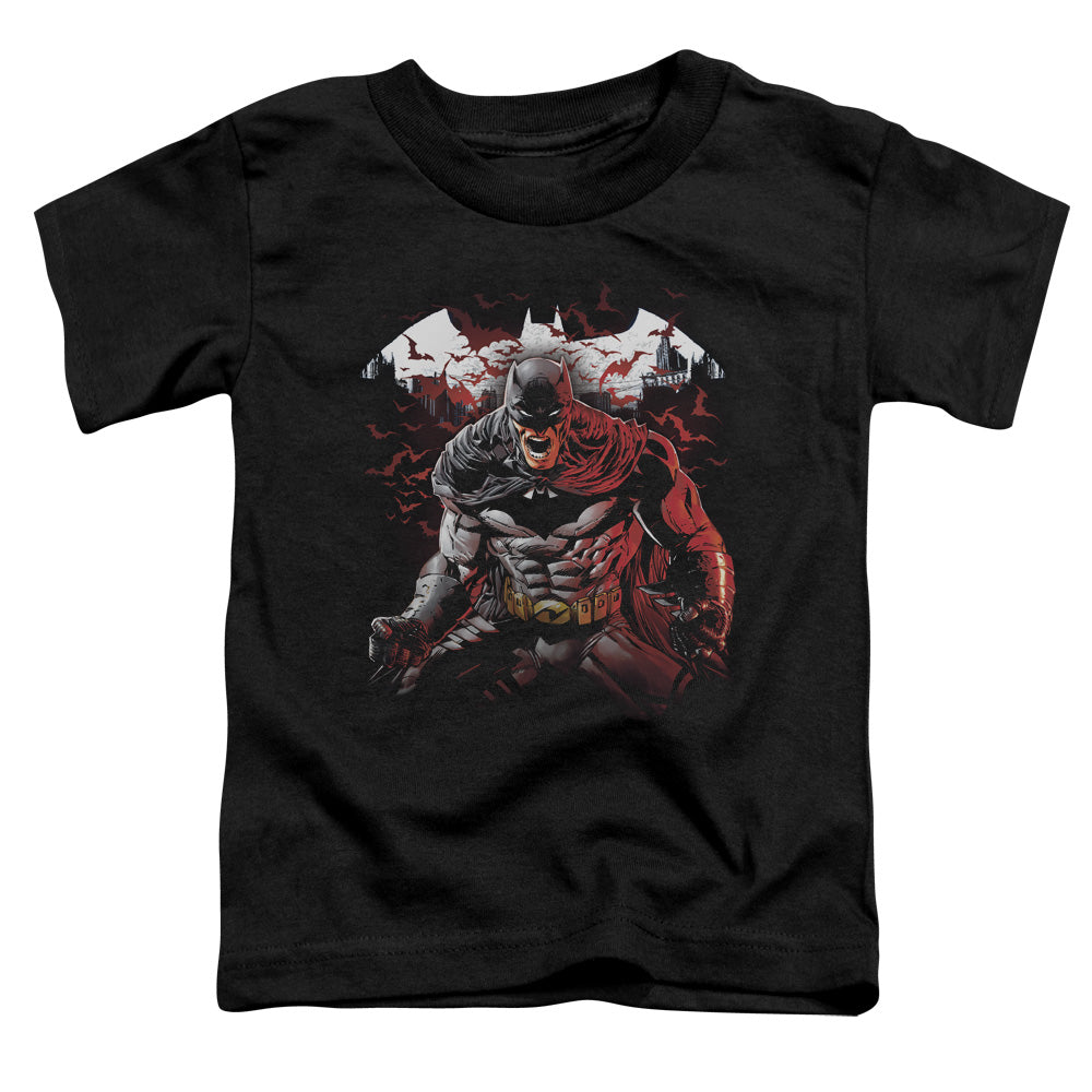 Batman Raging Bat Toddler Kids Youth T Shirt Black