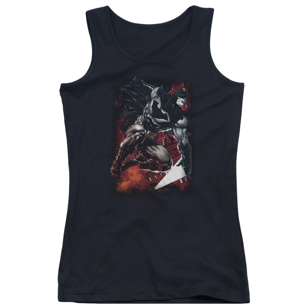 Batman Sparks Leap Womens Tank Top Shirt Black