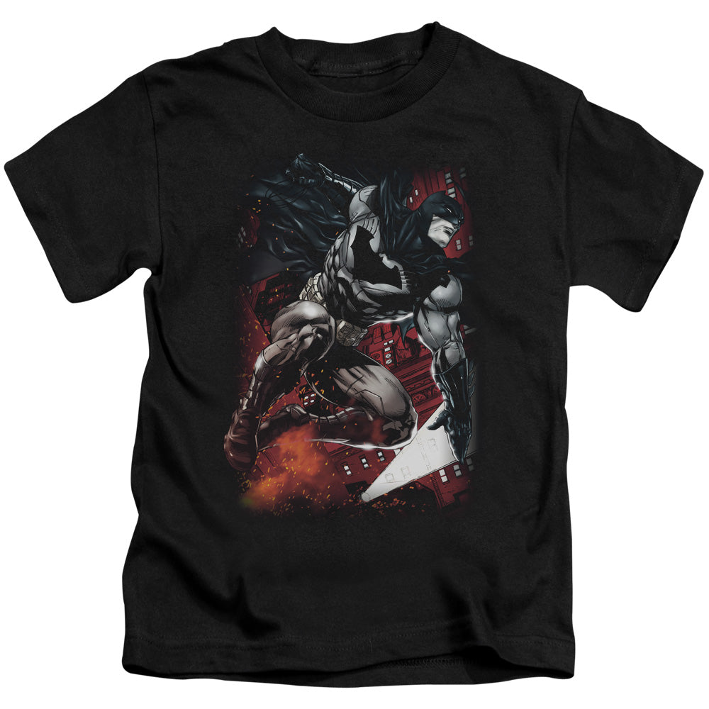 Batman Sparks Leap Juvenile Kids Youth T Shirt Black