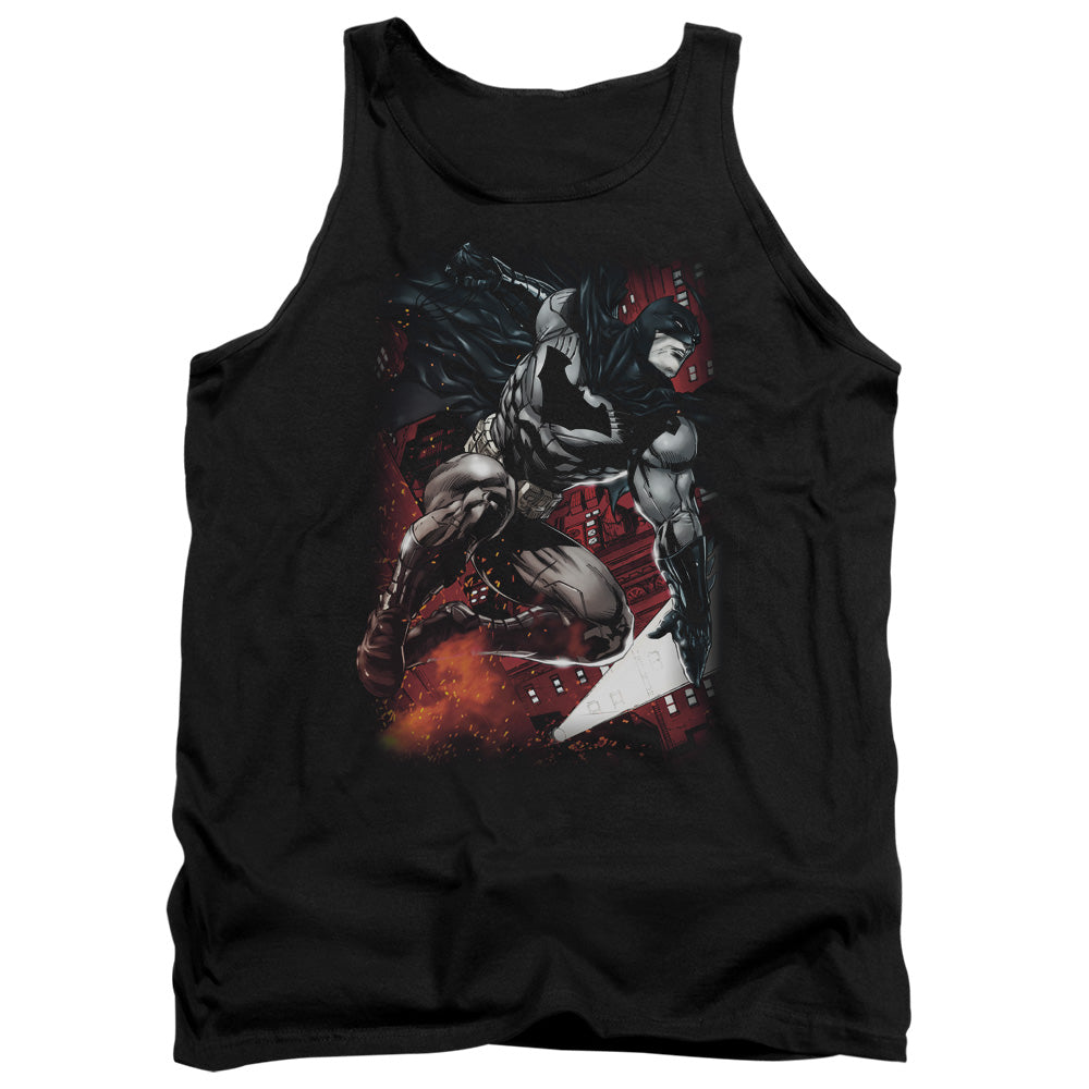 Batman Sparks Leap Mens Tank Top Shirt Black