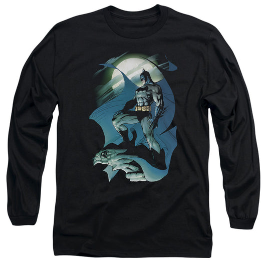 Batman Glow Of The Moon Mens Long Sleeve Shirt Black