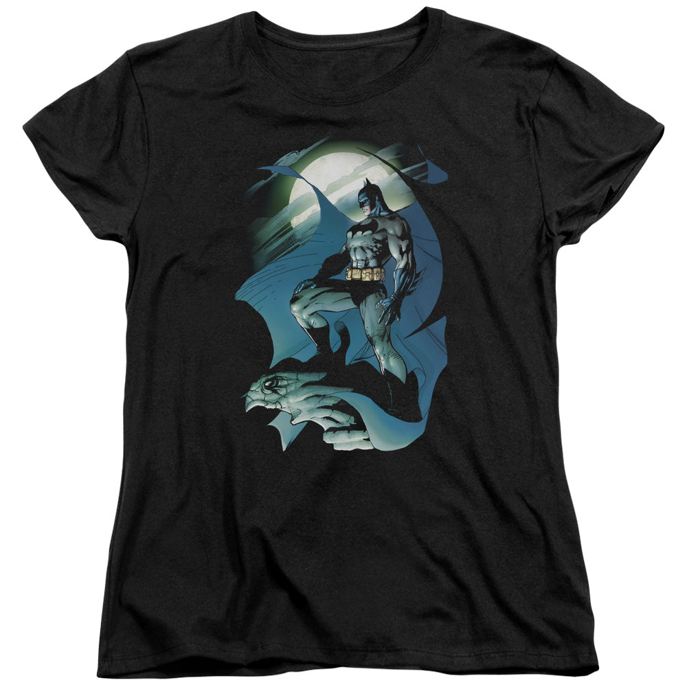 Batman Glow Of The Moon Womens T Shirt Black