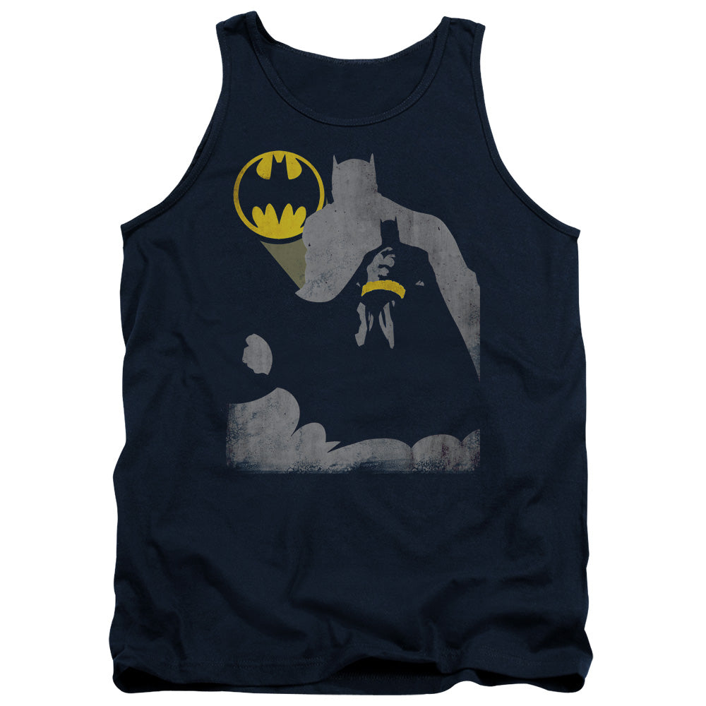 Batman Bat Knockout Mens Tank Top Shirt Navy Blue