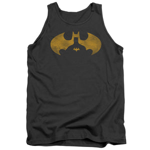 Batman Bat Symbol Knockout Mens Tank Top Shirt Charcoal