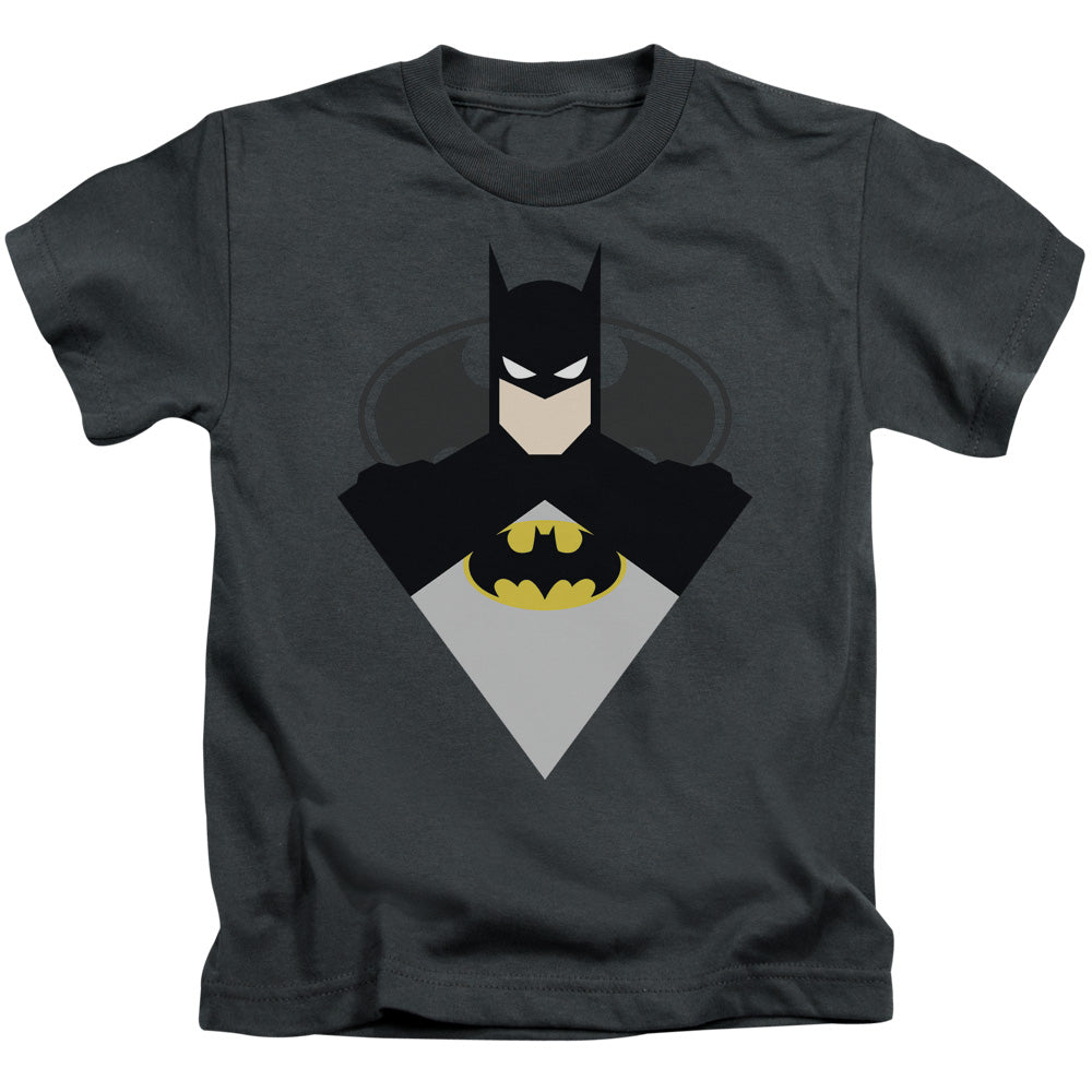 Batman Simple Bat Juvenile Kids Youth T Shirt Charcoal