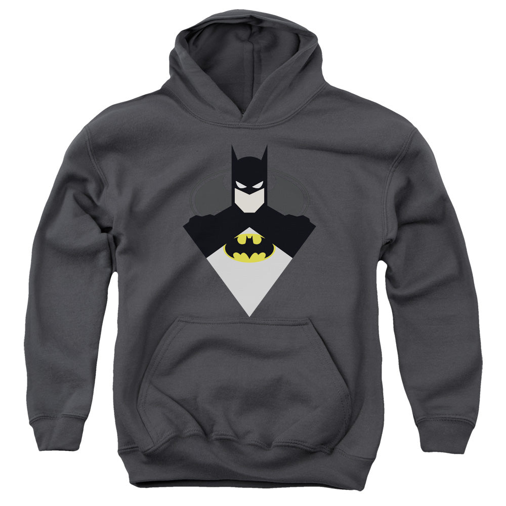 Batman Simple Bat Kids Youth Hoodie Charcoal
