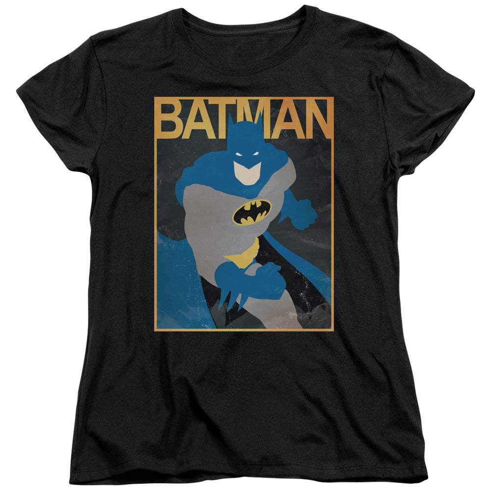 Batman Simple Bm Poster Womens T Shirt Black