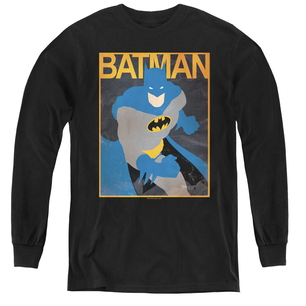 Batman Simple Bm Poster Long Sleeve Kids Youth T Shirt Black