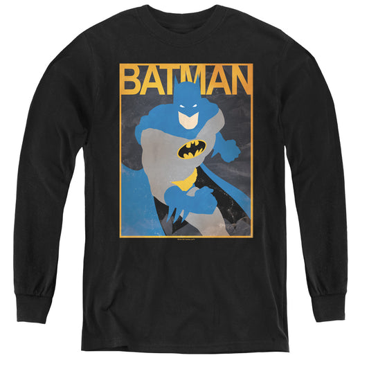 Batman Simple Bm Poster Long Sleeve Kids Youth T Shirt Black