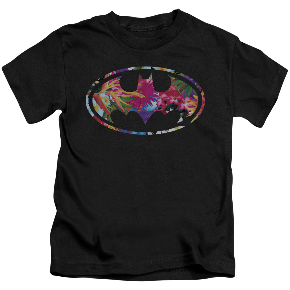 Batman Hawaiian Shield Juvenile Kids Youth T Shirt Black