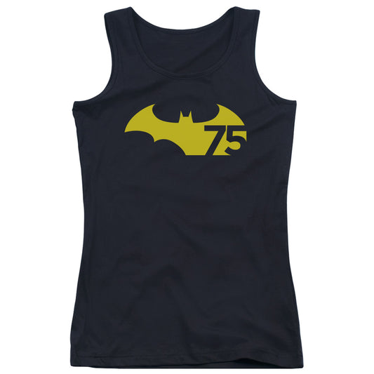 Batman 75 Logo 2 Womens Tank Top Shirt Black