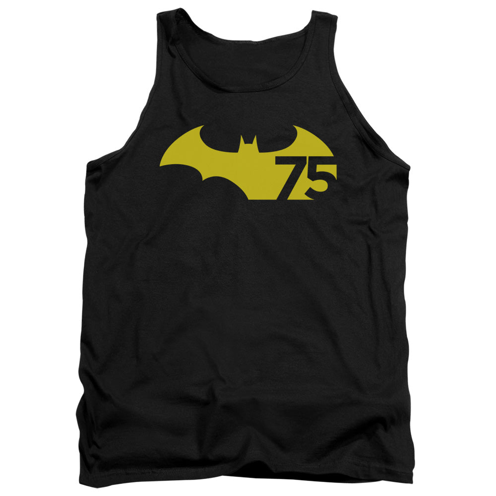 Batman 75 Logo 2 Mens Tank Top Shirt Black