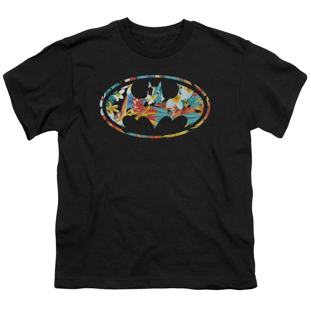 Batman Hawaiian Bat Kids Youth T Shirt Black