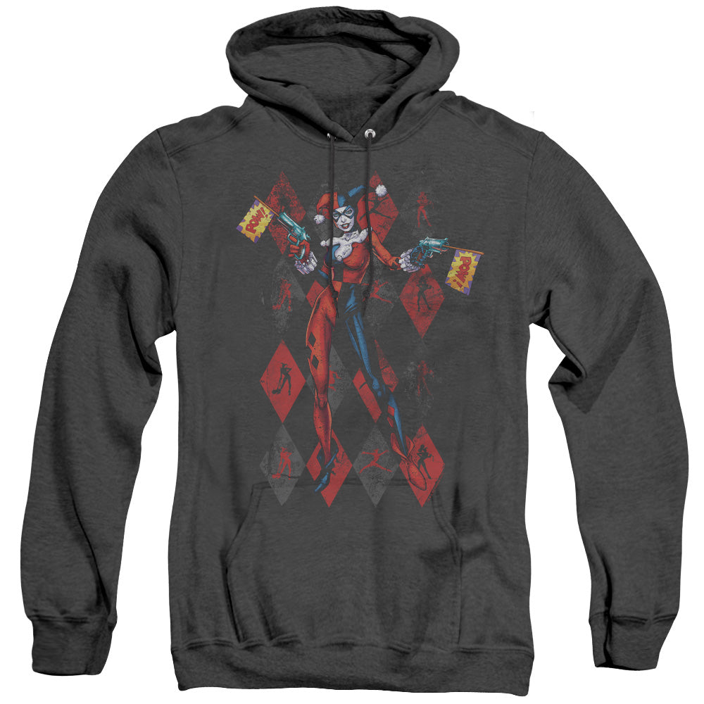 Batman Pow Pow Heather Mens Hoodie Black
