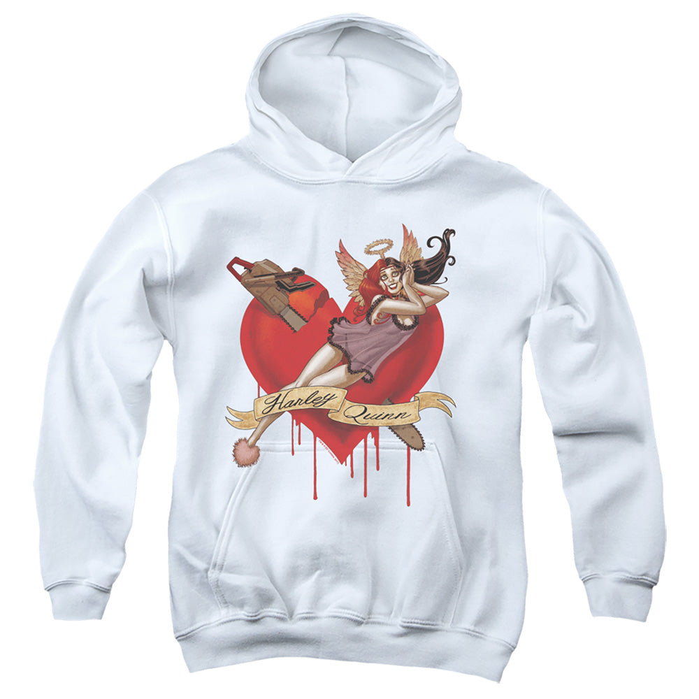 Batman Perfect Angel Kids Youth Hoodie White