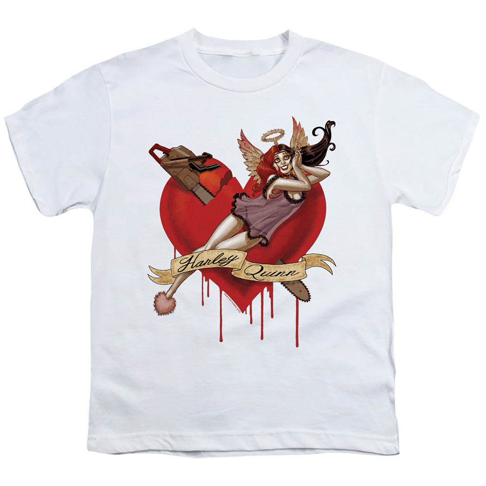 Batman Perfect Angel Kids Youth T Shirt White
