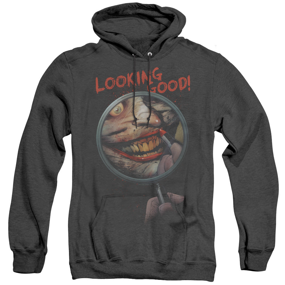 Batman Looking Good Heather Mens Hoodie Black