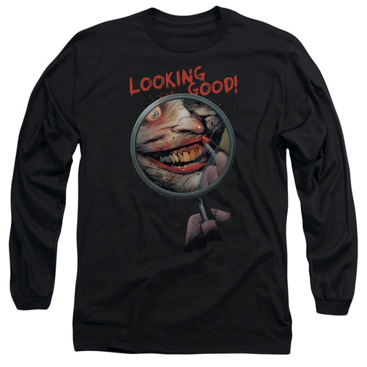 Batman Looking Good Mens Long Sleeve Shirt Black