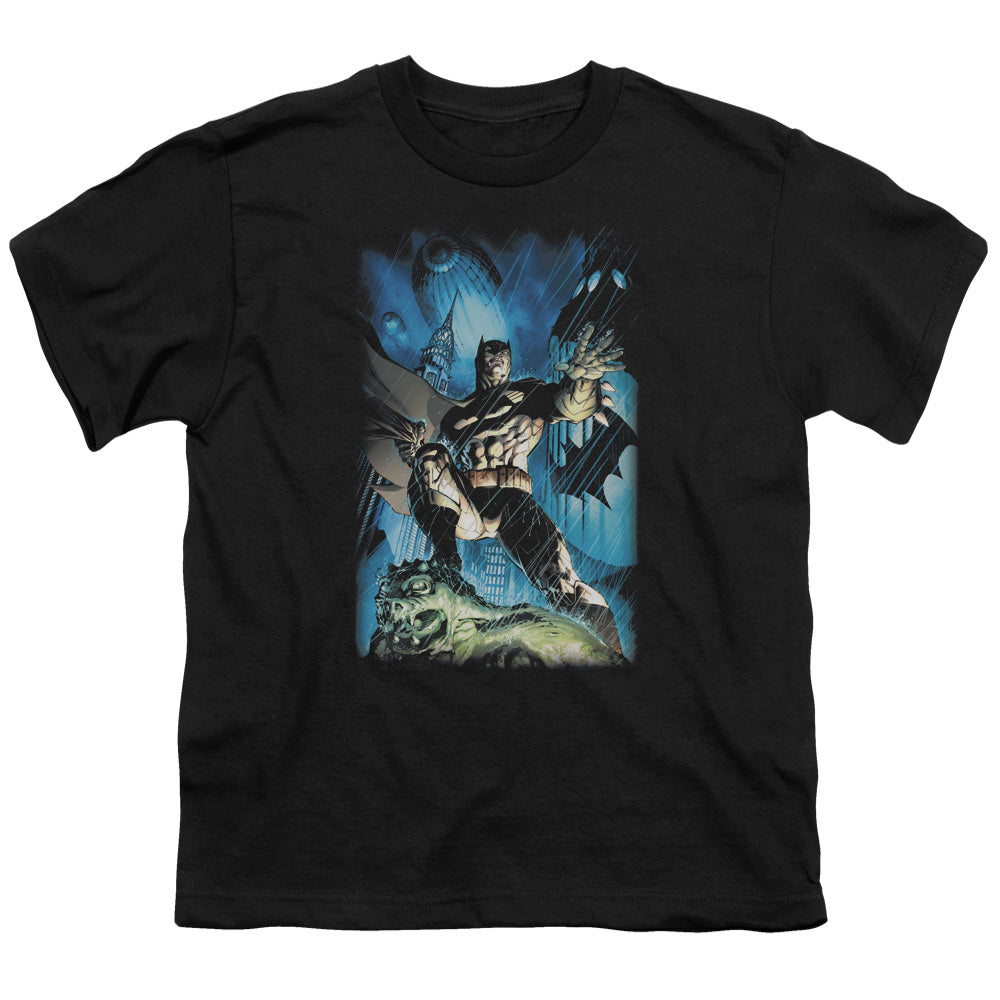 Batman Stormy Dark Knight Kids Youth T Shirt Black