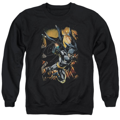 Batman Grapple Fire Mens Crewneck Sweatshirt Black