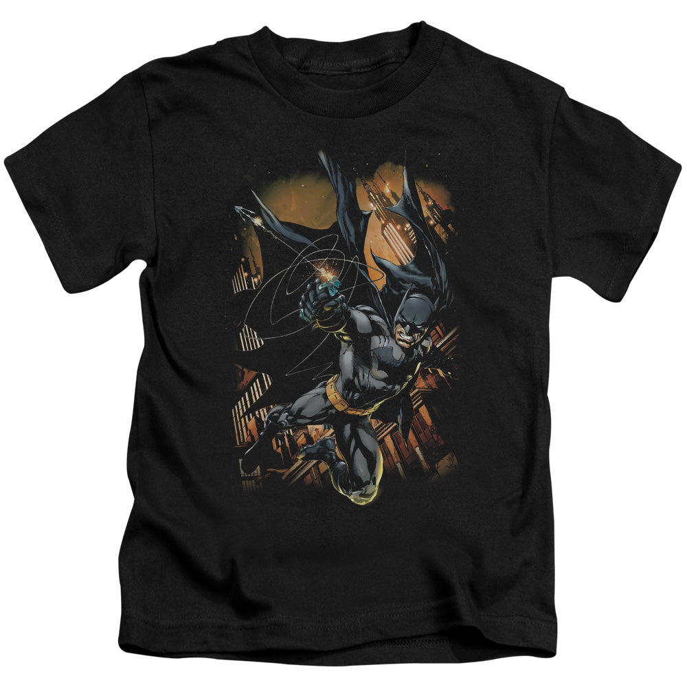 Batman Grapple Fire Juvenile Kids Youth T Shirt Black