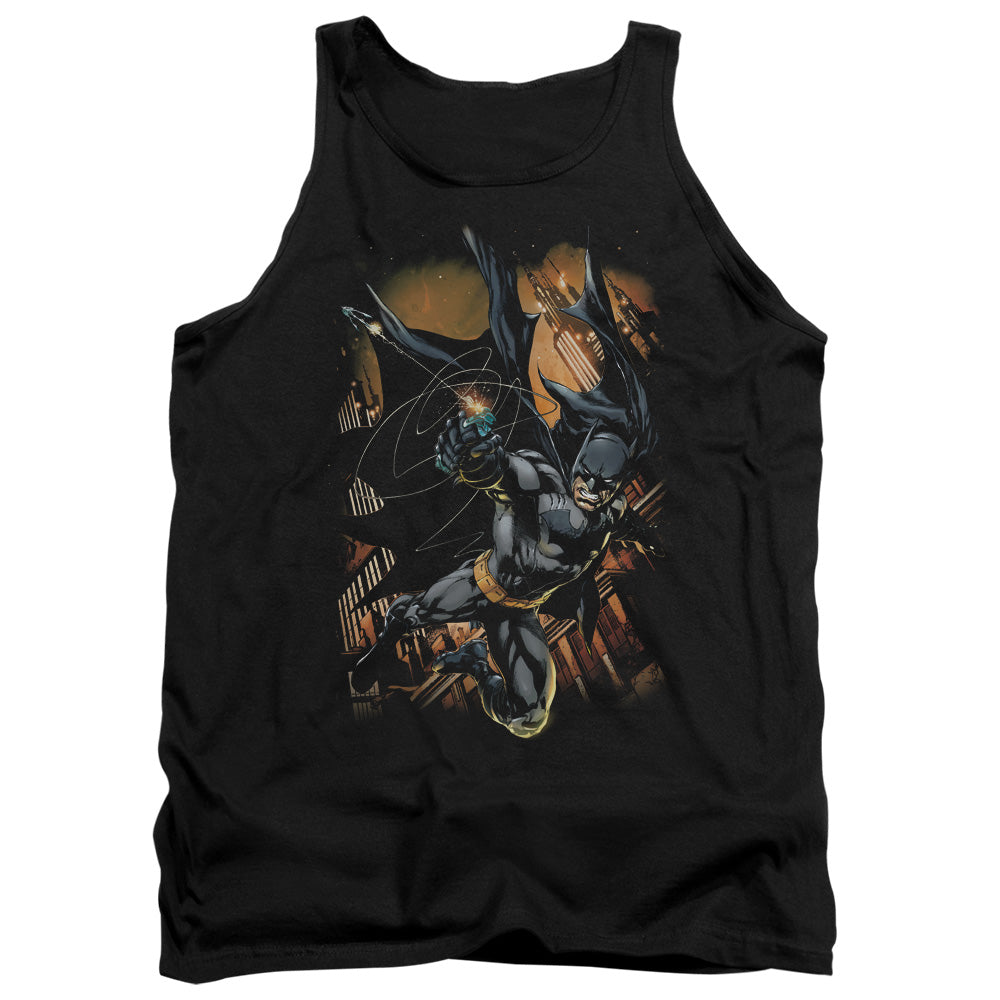 Batman Grapple Fire Mens Tank Top Shirt Black