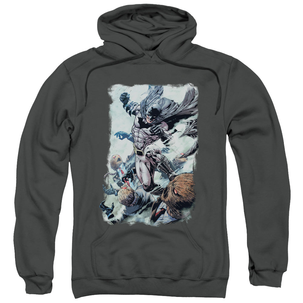 Batman Punch Mens Hoodie Charcoal