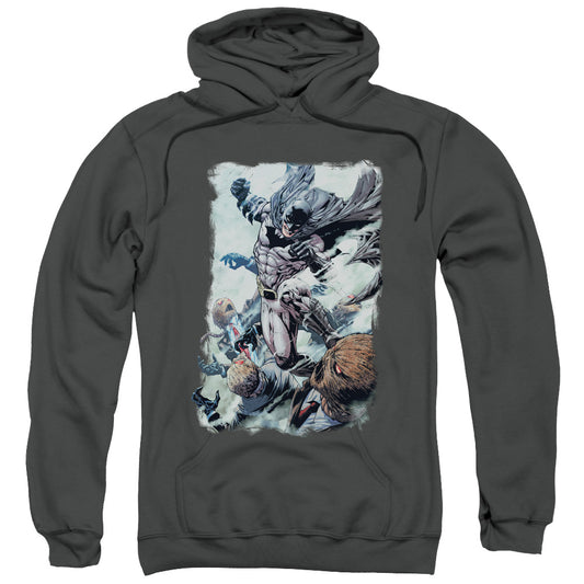 Batman Punch Mens Hoodie Charcoal