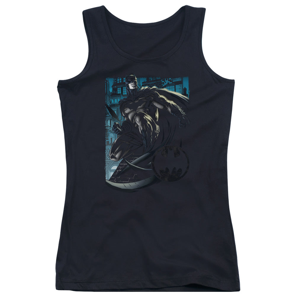 Batman Knight Falls In Gotham Womens Tank Top Shirt Black