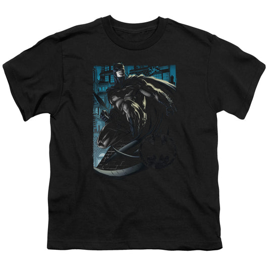 Batman Knight Falls In Gotham Kids Youth T Shirt Black