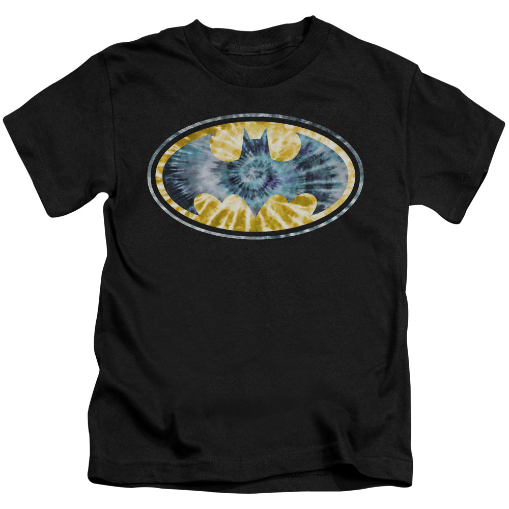 Batman Tie Dye 3 Juvenile Kids Youth T Shirt Black