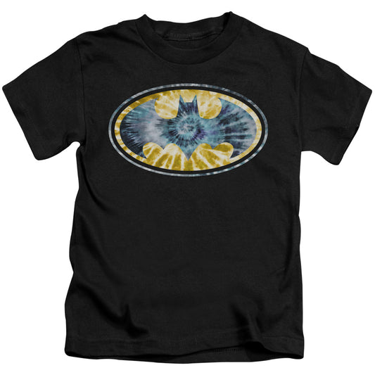 Batman Tie Dye 3 Juvenile Kids Youth T Shirt Black